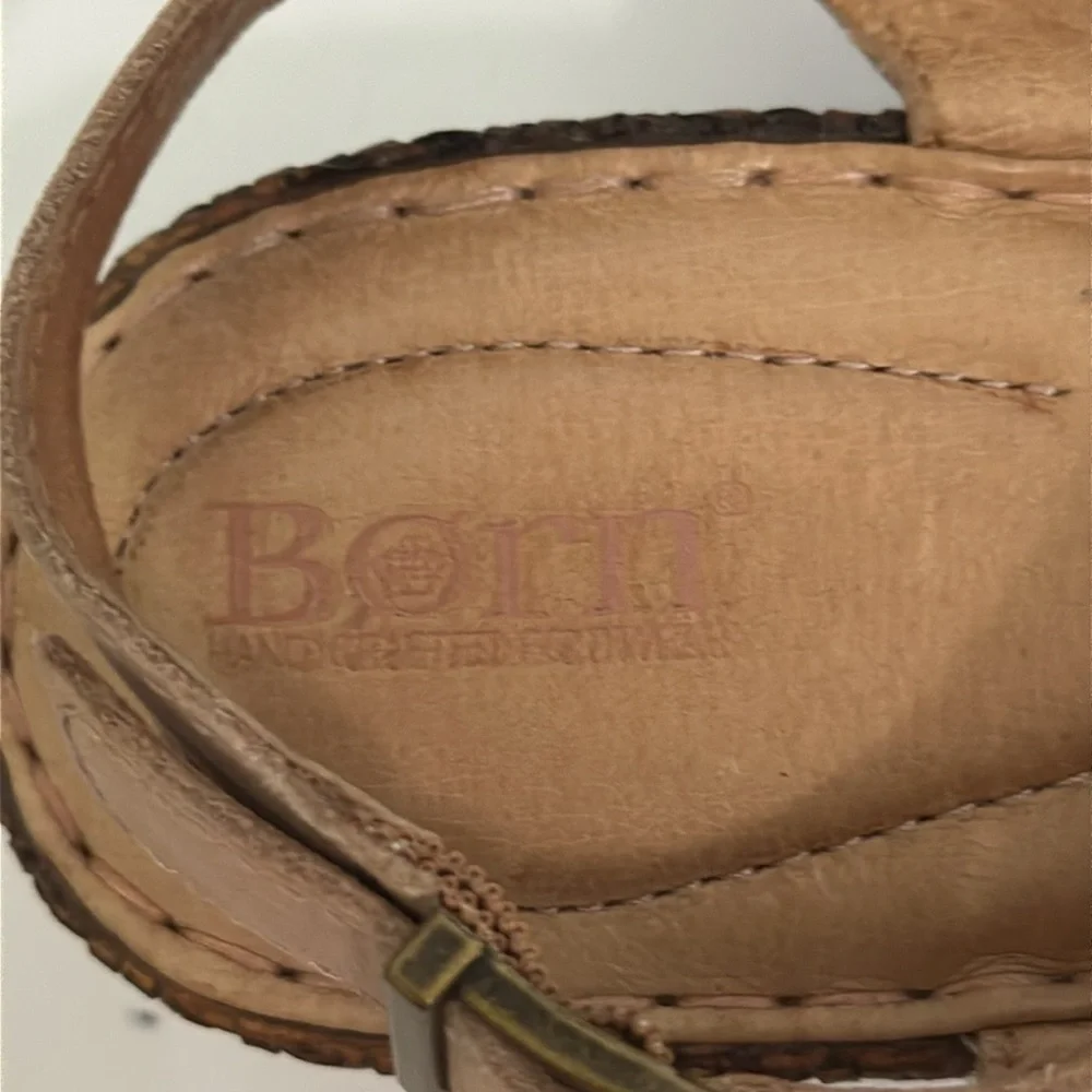 Born Leah strap neutral sandals 10